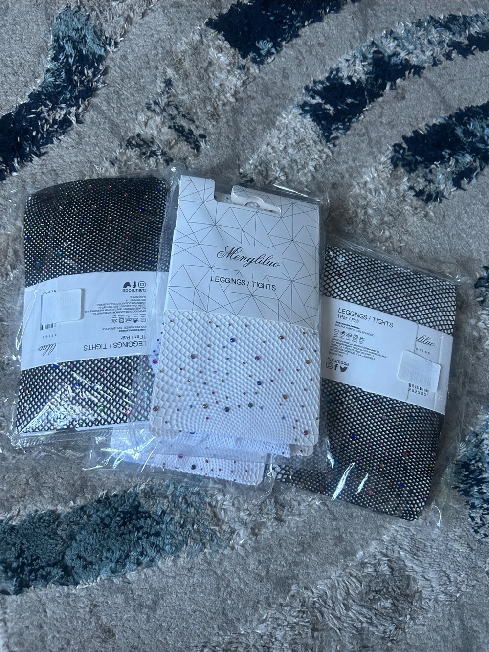 Glitter fishnet tights